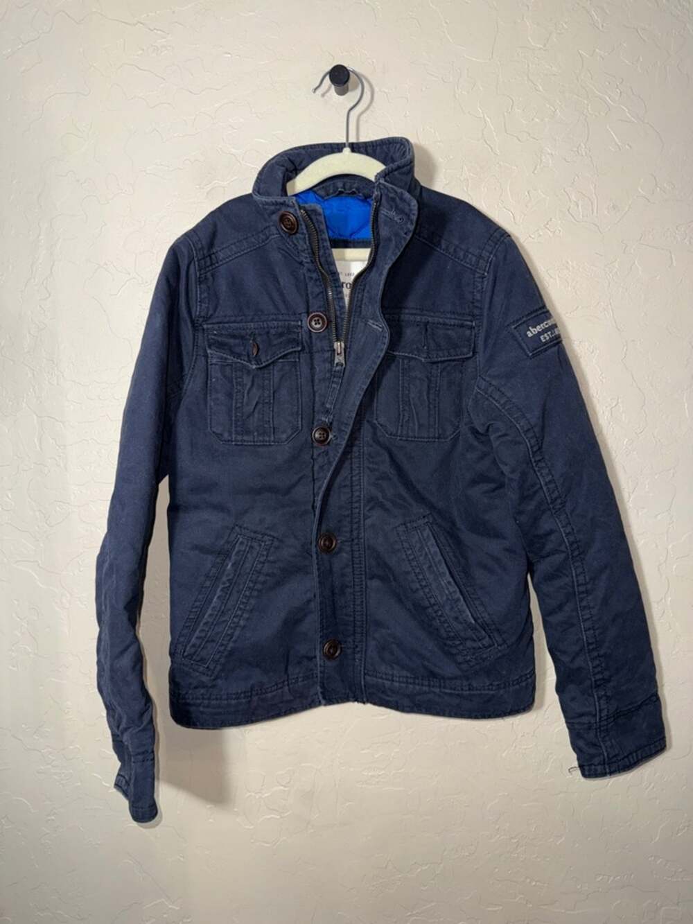 Abercrombie kids barn coat full zip with buttons size medium